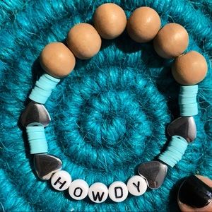 SOLD Howdy cowgirl bead bracelet